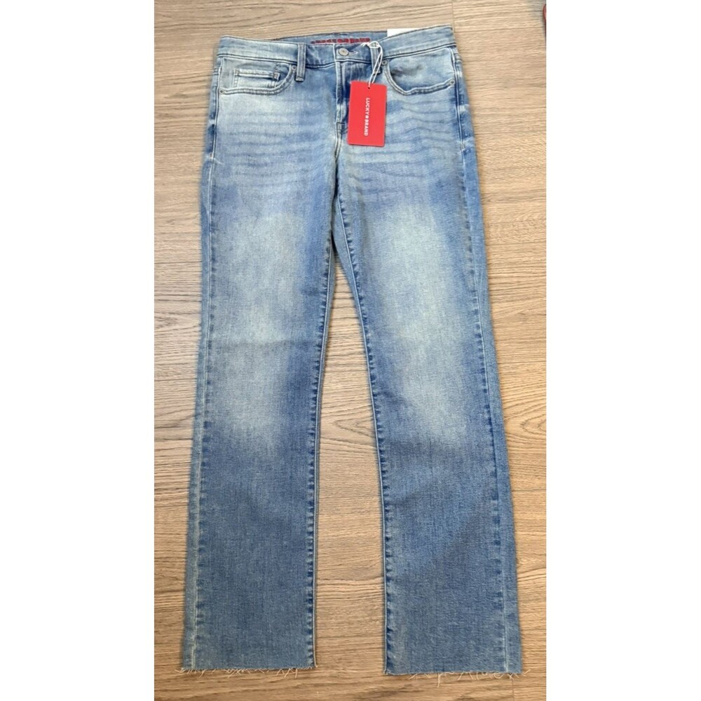 Lucky Brand Sweet Mid Rise Straight Jeans Womens Size 8/29 A Raw Hem NWT